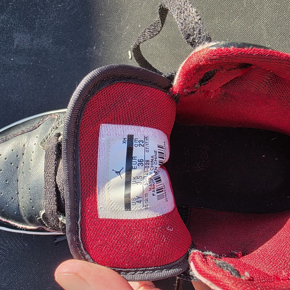 Black and Red High-Top Sneakers - Picture 3 of 10